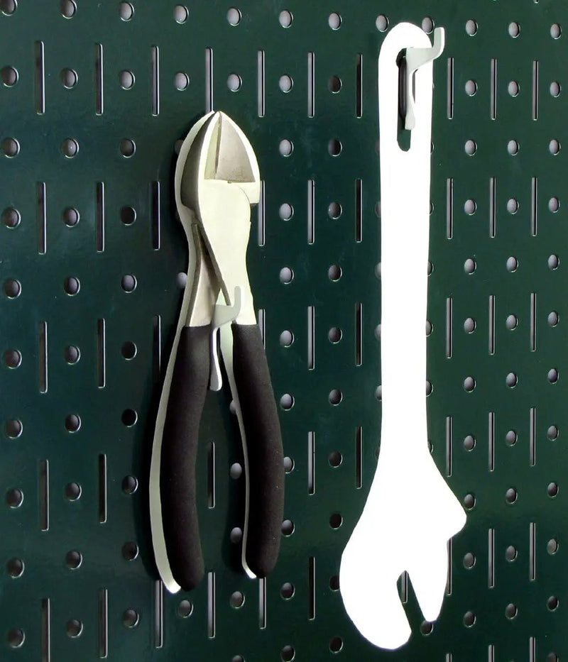 Wall Control Pegboard Organizer 4 ft. Metal Pegboard Standard Tool Storage Kit with Green Toolboard and Black Accessories by GreenHaven Gardens