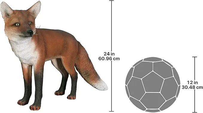 Design Toscano NE100103 European Red Fox Statue, full color by GreenHaven Gardens