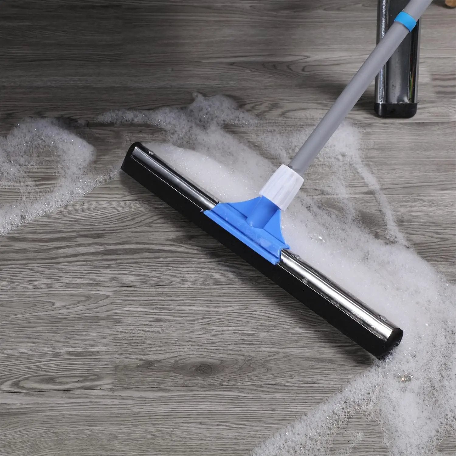 Floor Squeegee for Concrete Floor - 50" Squeegee Broom with Long Handle for Tile Floor, Heavy Duty Foam Floor Water Wiper for Garage, Shower, Kitchen, Windows, Glass, Carpet and Pet Hair by GreenHaven Gardens
