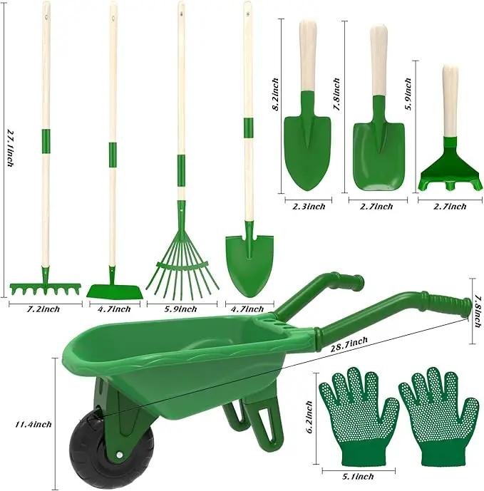 Kids Gardening Tools Outdoor Toys Set Backyard Play with Wheelbarrow Educational STEM Learning Pretend Toys Outdoor Indoor for Toddlers Kids Boys Girls by GreenHaven Gardens
