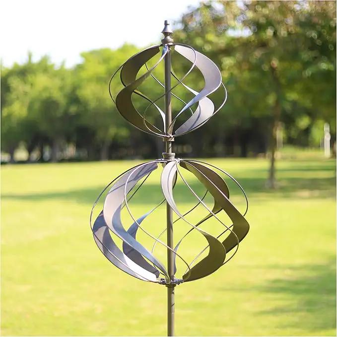 Wind Spinners Outdoor Metal - Large Kinetic Wind Spinner for Yard Garden, Windmills Lawn Ornament Décor for Lawn Patio (Height 84") by GreenHaven Gardens