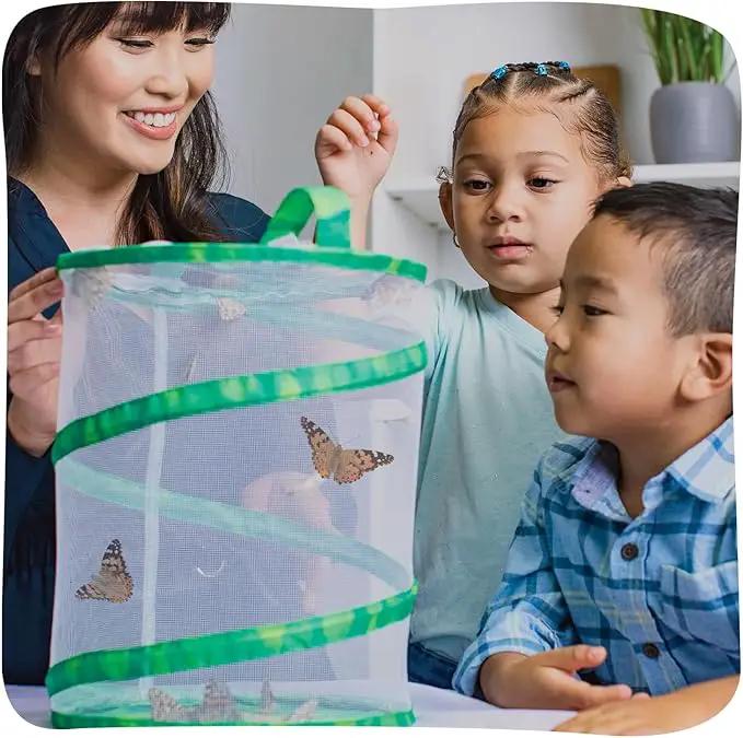 Insect Lore Butterfly Garden with 5 Live Baby Caterpillars - STEM Activity Journal, Habitat, Chrys-A-Lid Holder and Feeder Included | Raise and Release Painted Lady Butterflies by GreenHaven Gardens
