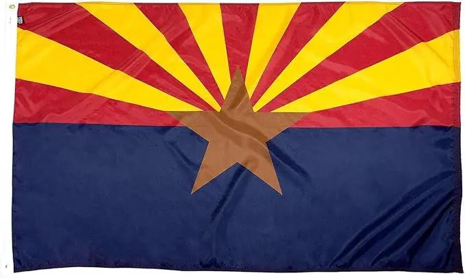 FlagSource Arizona Nylon State Flag, Made in USA, 8x12' by GreenHaven Gardens