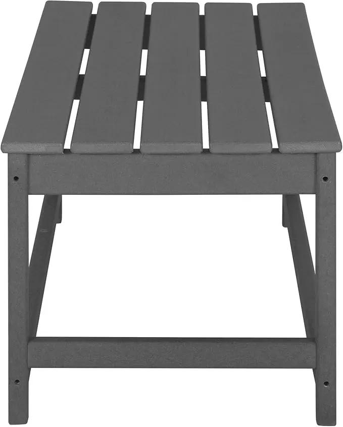 WO Home Furniture Adirondack Chairs Table Set of 3 PCS Outdoor Folding Chairs Coffee Table Weather/UV Resistant for Lawn, Garden, Bon Fire, Balcony (Gray) by GreenHaven Gardens