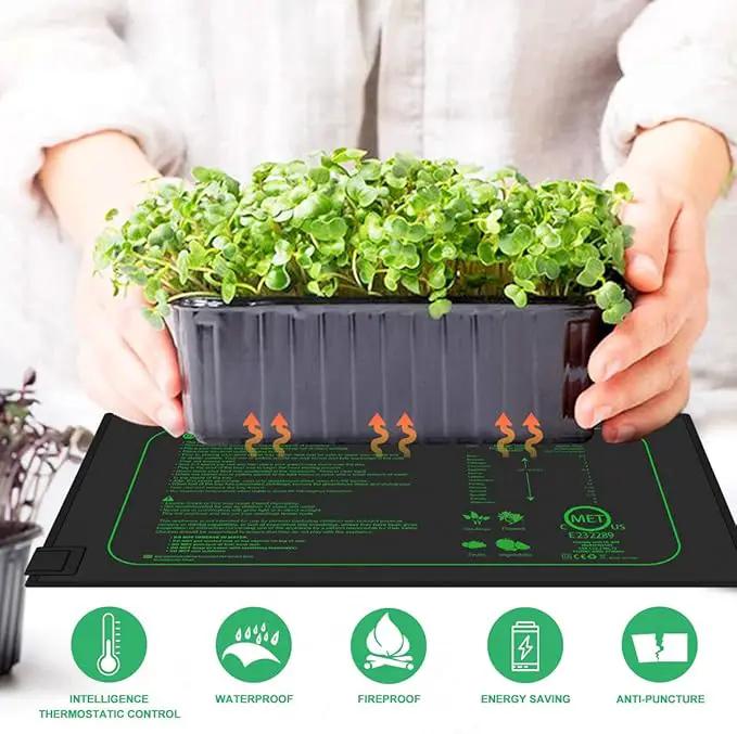 2 Pack 21W Seedling Heat Mat for Seed Starting,10" x 20.75" Waterproof Heating Pad for Indoor Plants Germination by GreenHaven Gardens