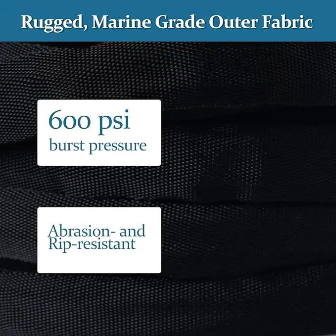 Garden Hose 75ft, Made of TPE(Not PVC), Ultra-Light & Flexible Water Hose with Solid Brass Fittings, Non-Shrinking, Easy to Storage, Drinking Water Safe Material, All-weather, Black, Newbox by GreenHaven Gardens
