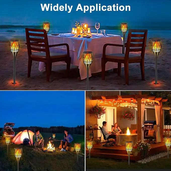 Solar Torch Flame Lights Waterproof Flickering Flames Solar Lights 43" Solar Garden Lights Outdoor Landscape Decoration Lighting Dusk to Dawn Auto On/Off for Yard Garden Pathway, 2 Pack by GreenHaven Gardens