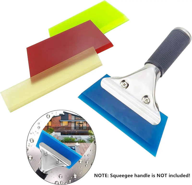 CARTINTS 2pack Squeegee Blades Replacement Rubber Squeegee, 5.1x 2 inch, for Cleaning Glass, Shower Door and Car Windows and Screen Printing,Green by GreenHaven Gardens