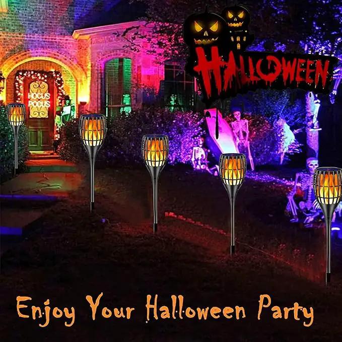 Solar Torch Flame Lights Waterproof Flickering Flames Solar Lights 43" Solar Garden Lights Outdoor Landscape Decoration Lighting Dusk to Dawn Auto On/Off for Yard Garden Pathway, 2 Pack by GreenHaven Gardens