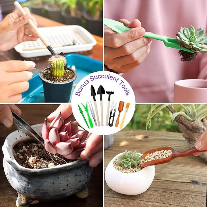 Garden Tools Set 83 Piece, Succulent Tools Set Included, Heavy Duty Aluminum Gardening Tools for Gardening, Non-Slip Ergonomic Handle, Durable Storage Tote Bag, Gifts for Men Women by GreenHaven Gardens