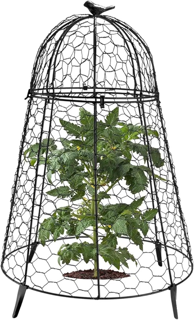 Plant Protector Chicken Wire Cloche, Plant Protectors from Animals, 18.7×12 Inch Large Garden Cloches for Plants, Sturdy 2-in-1 Cloche Dome for Plants, Plant Protectors for Easy Pruning by GreenHaven Gardens