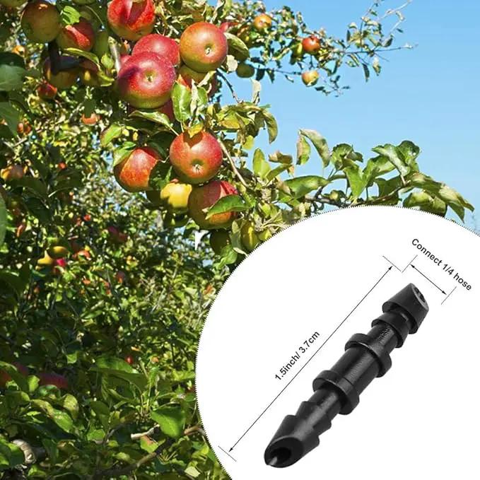 Kalolary 150 Pieces 1/4’’ Straight Barbed Connectors, Fitting Drip Irrigation Fitting Drip Irrigation Barbed Coupling Single Barbed Connector for Irrigation Tubing System and Garden by GreenHaven Gardens