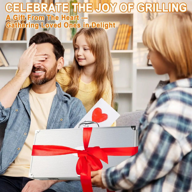 POLIGO 22PCS Heavy Duty BBQ Grill Accessories Set, Non-Slip Grill Tools for Outdoor Grill Set Thicker Stainless Steel Grill Utensils Set, Deluxe Grilling Tools Set in Aluminum Case Ideal Gifts for Men by GreenHaven Gardens