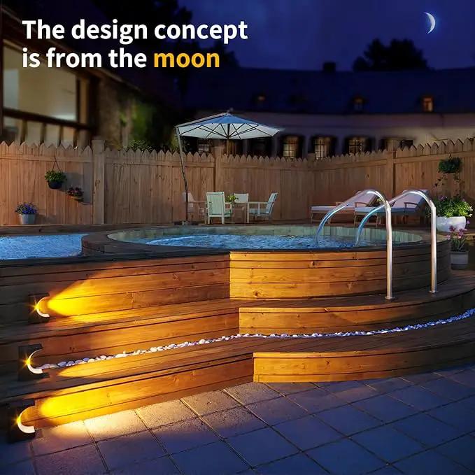 JSOT Solar Step Lights Outdoor - 12 Pack Waterproof Stair Light Outside Warm White Light Deck Lighting for Patio Stairs Garden Decor by GreenHaven Gardens