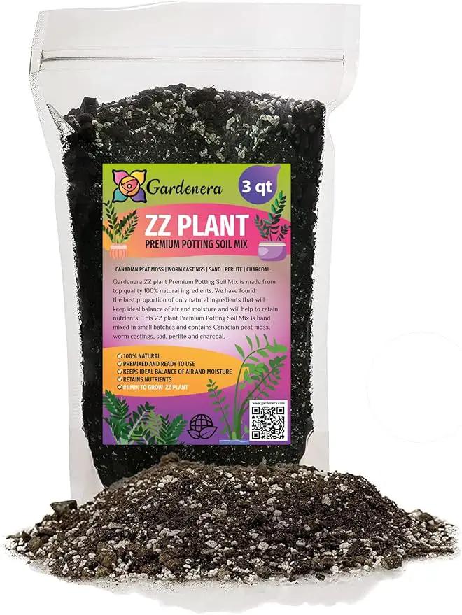 Premium ZZ Plant Superior Growth Soil - Perfect Aeration for Robust Root Development & Plant Health - 3 QUARTS by GreenHaven Gardens
