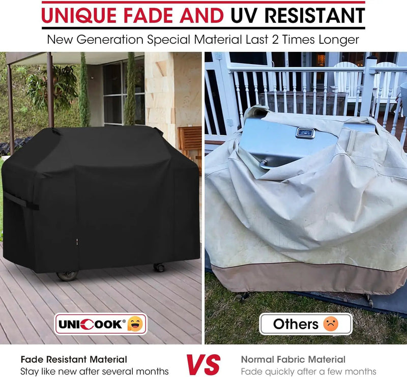 Unicook 65 Inch Grill Cover for Weber Genesis II 400 Series, 4 Burner BBQ Cover for Outdoor Grill, Heavy Duty Waterproof Fade Resistant, Compared to Weber 7131 by GreenHaven Gardens