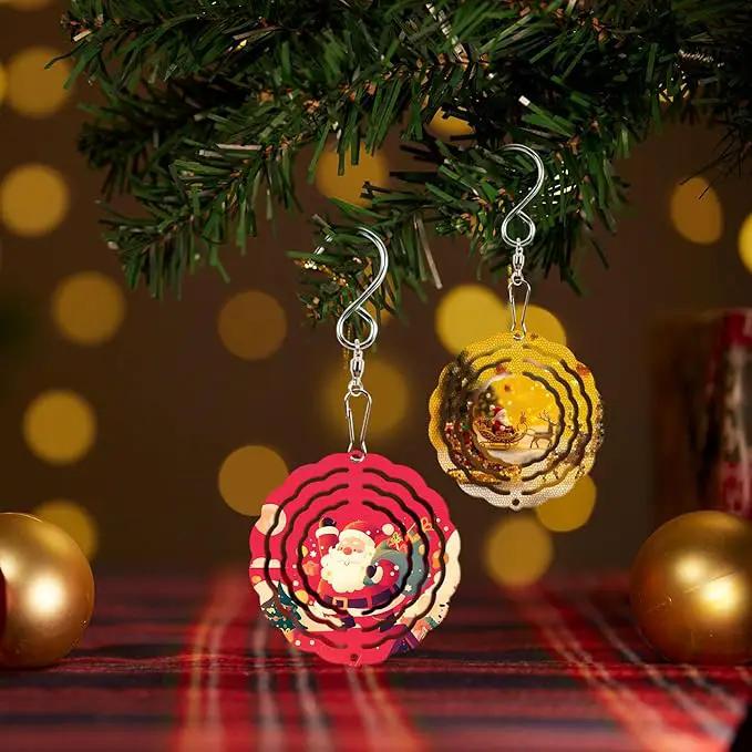 20 Pcs Sublimation Wind Spinner Blanks 3 Inch Bulk Aluminum Metal Ornaments Sublimation Blanks Products Heat Transfer Outdoor Garden Christmas Trees Decoration Sublimation Blank Wind Spinners by GreenHaven Gardens