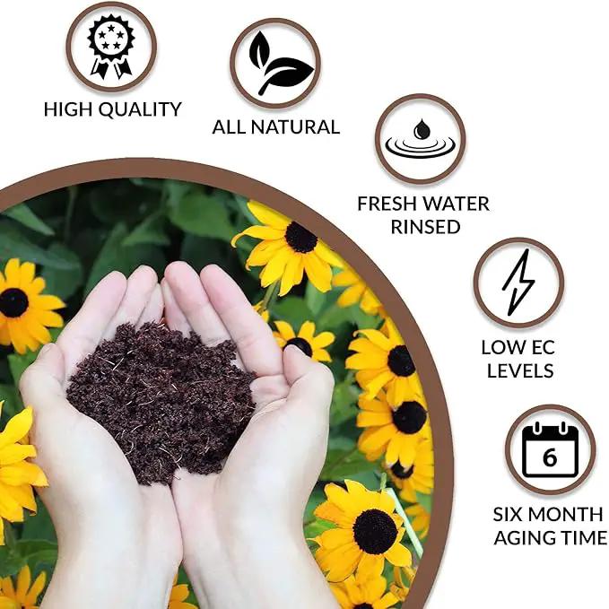 Coco Bliss Coco Coir + Organic Perlite + Worm Castings + Neem Meal Fertilizer + Kelp Meal Fertilizer + Organic Biochar for Plants - Potting Soil & Fertilizer Mix for Plants - Organic Gardening Bundle by GreenHaven Gardens