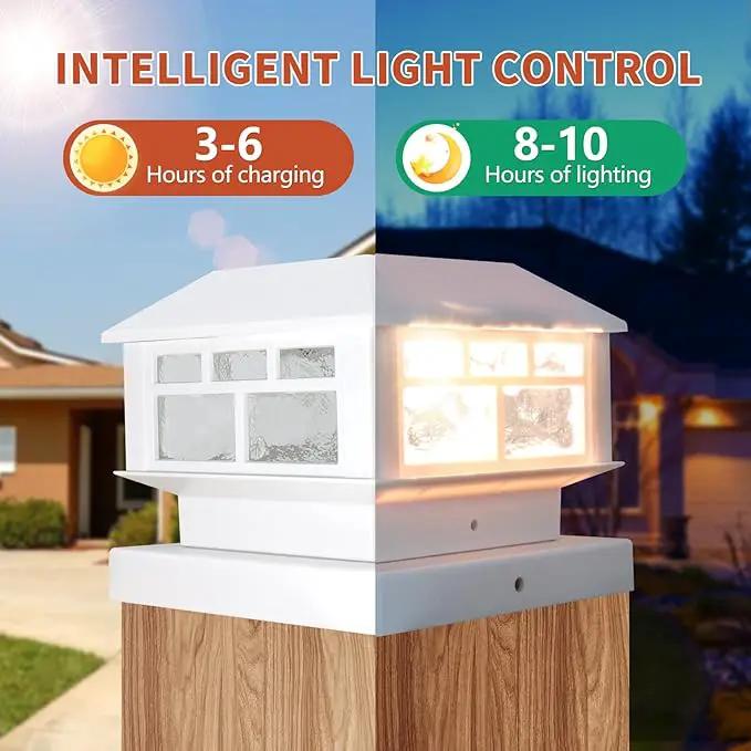 Solar Post Lights Outdoor, 20LM Solar Fence Cap Lights, Waterproof, 2 Light Modes, fit 3.5x3.5in 4x4in 5x5in Wooden Post, Solar Power Deck Light for Garden Deck Patio Decoration(White 12Pack) by GreenHaven Gardens
