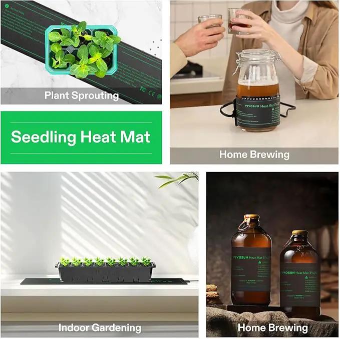 VIVOSUN 3" x 20" Seedling Heat Mat and Digital Thermostat Combo Set, UL & MET-Certified Heating Pad for Hydroponic, Kombucha Tea, Brewing, Fermentation & Plant Germination by GreenHaven Gardens