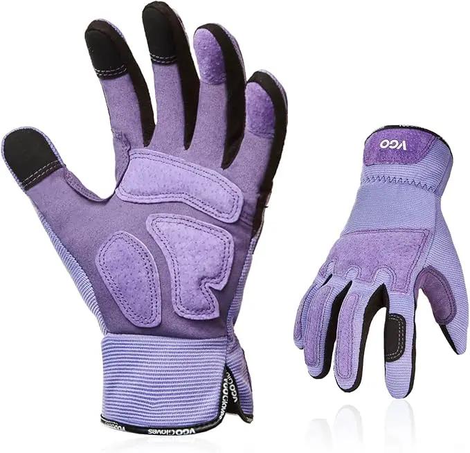 Vgo... Gardening Gloves Ladies,Safety Work Gloves,Touchscreen(Size M,Purple,SL7471) by GreenHaven Gardens