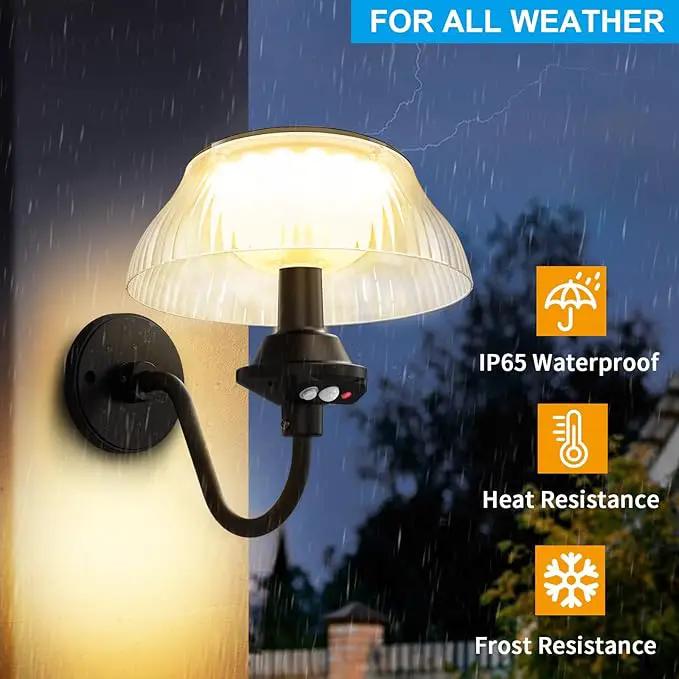 Aqonsie Solar Barn Lights Outdoor with 3 Lighting Modes & Motion Sensor, Attractive Solar Wall Lights Outdoor, Waterproof Outdoor Solar Light for Chicken coop, Barn, Shed, Garden, Porch, Yard, 2 Pack by GreenHaven Gardens