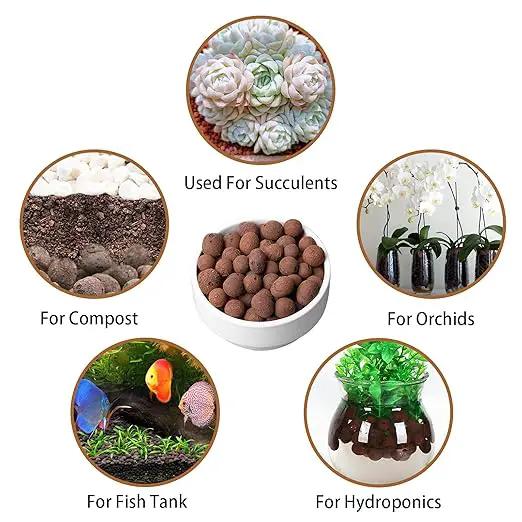Leca Expanded Clay Pebbles 2LBS Grow Media for Indoor Plants Hydroponic Growing Gardening System Supplies … by GreenHaven Gardens