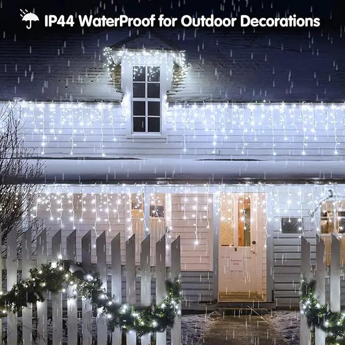 Led Christmas Lights Outdoor Christmas Decorations Hanging Light 400LED 8 Modes 75 Drops, Waterproof Outdoor Indoor Fairy Christmas Lights for Party, Holiday, Wedding Decorations (CoolWhite) by GreenHaven Gardens