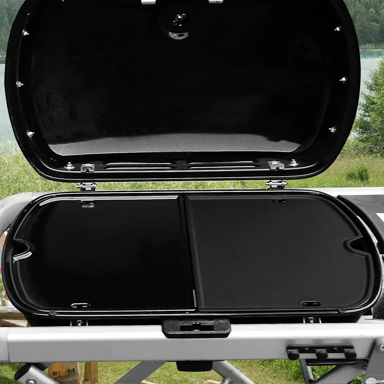 Uniflasy Enamels Griddle for Weber Traveler Portable Gas Grill, fits Weber 9010001 Traveler Portable Gas Grill, Cooking Griddle by GreenHaven Gardens