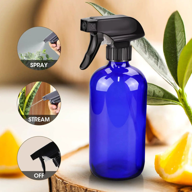 Wedama Glass Spray Bottles, 16 oz Glass Spray Bottles for Cleaning Solutions and Essential Oils, Refillable Empty Spray Bottle with Adjustable Nozzles for Alcohol, Plant and Hair Care (1 Pack) by GreenHaven Gardens