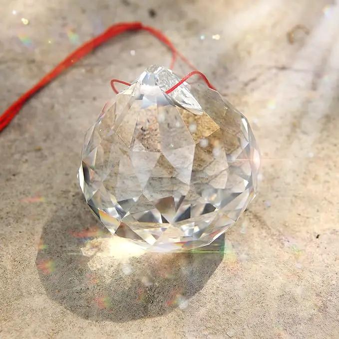 MerryNine 60mm Clear Crystal Ball Prism Sun Shine Catcher Rainbow Pendants Maker, Hanging Crystals Prisms for Windows, for Feng Shui, for Gift(60mm/2.36" 1pack) by GreenHaven Gardens