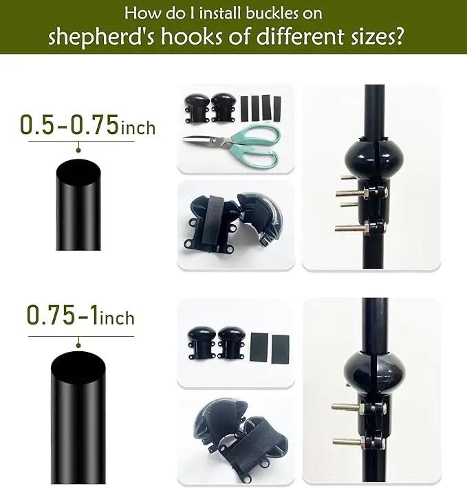 19-inch Squirrel Baffle, Squirrel-Proof for Bird Feeder Pole, Birdhouse Baffle for Shepherd's Hook in The Outdoors,(Black 2 Pack) by GreenHaven Gardens