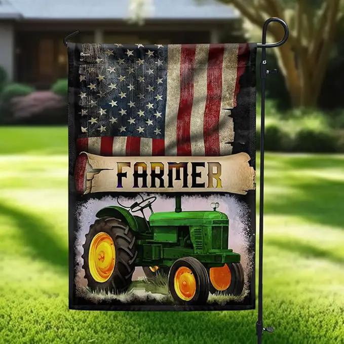 Flags-Proud Farmer Flag QNK270F, Garden Flag (11.5" x 17.5")-USA House Garden Flags Premium Polyester-Decorative Outdoor Flags by GreenHaven Gardens