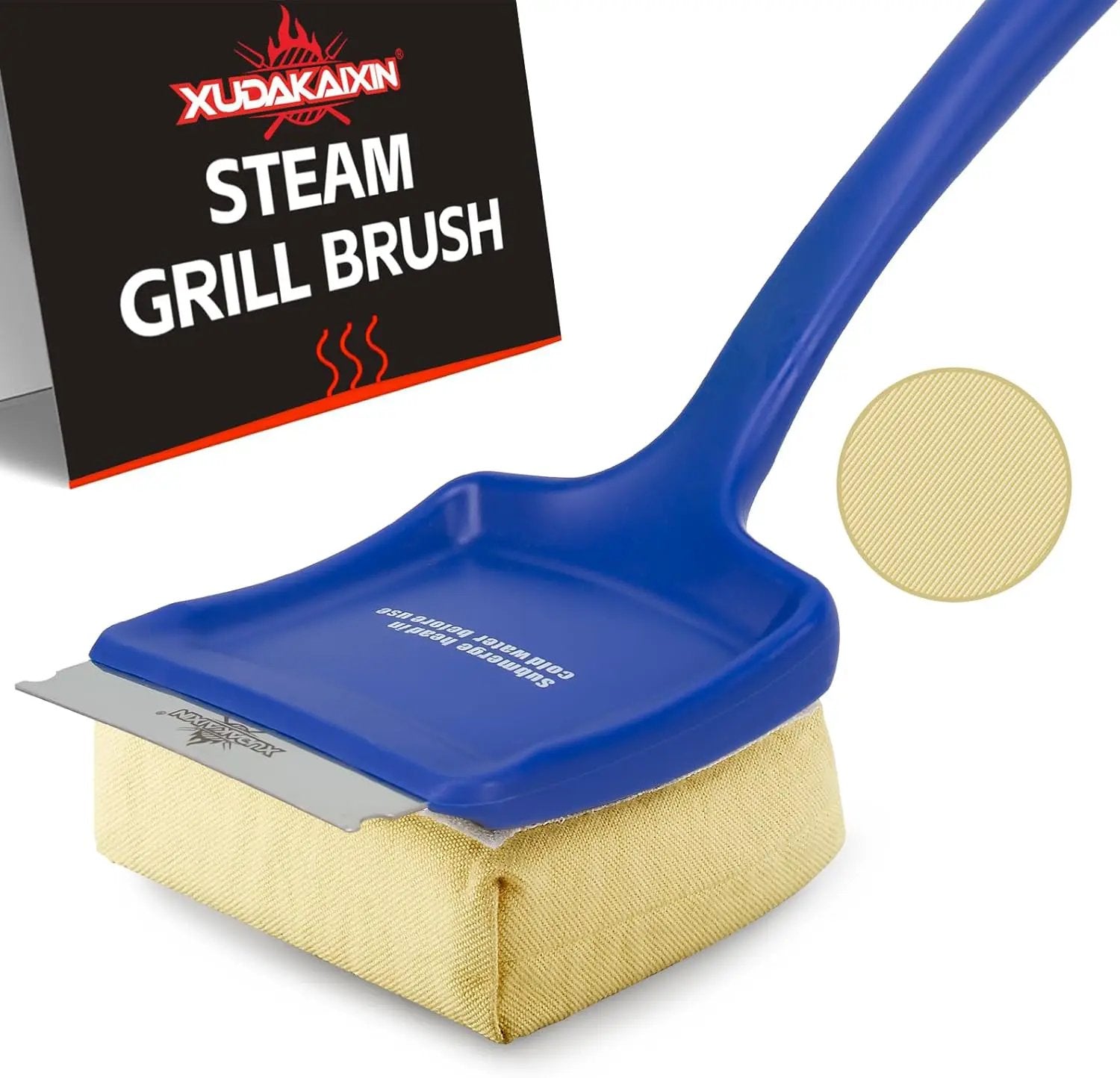 19" Large Bristle-Free Steam Cleaning Grill Brush,Replaceable BBQ Cleaning Head,Safe Grill Accessories for Cast Iron/Porcelain/Weber Gas/Charcoal Grill,Grill Cleaner for Outdoor Grill by GreenHaven Gardens