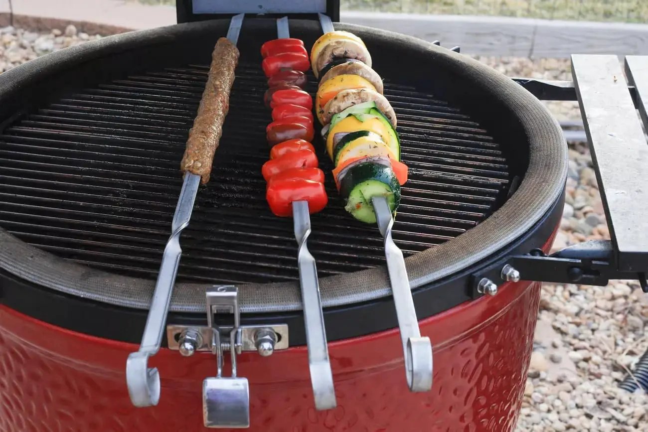 BBQ Shish Kabob Skewers, Kebab Skewers 17.7" Stainless Steel Reusable Flat BBQ Sticks for Meat Chicken Shrimp and Vegetable(8-Pack) by GreenHaven Gardens