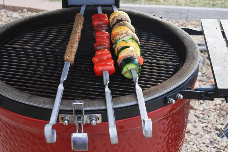 BBQ Shish Kabob Skewers, Kebab Skewers 17.7" Stainless Steel Reusable Flat BBQ Sticks for Meat Chicken Shrimp and Vegetable(8-Pack) by GreenHaven Gardens