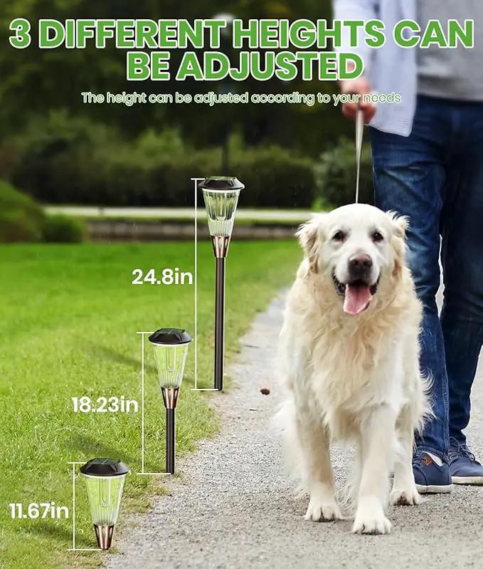 4 Pack Solar Pathway Lights Waterproof IP65, 2-in-1 Warm&Cool Solar Lights Outdoor, Bright Solar Light Outside Pathway, Auto On/Off Outdoor Light for Yard Walkway Driveway Landscape by GreenHaven Gardens