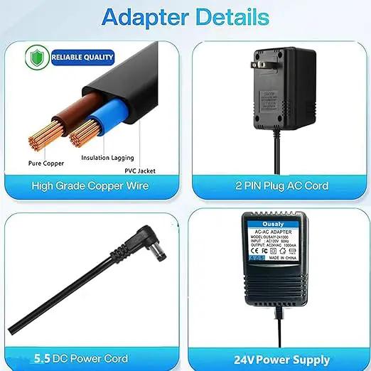 24VAC ac/ac Power Adapter Transformer for Sprinkler System Power Supply for Indoor Irrigation Timers Compatible with Rachio Smart Sprinkler Controller MKA-482401000 ILA48-241000 HL-EI480800 JT-917 by GreenHaven Gardens