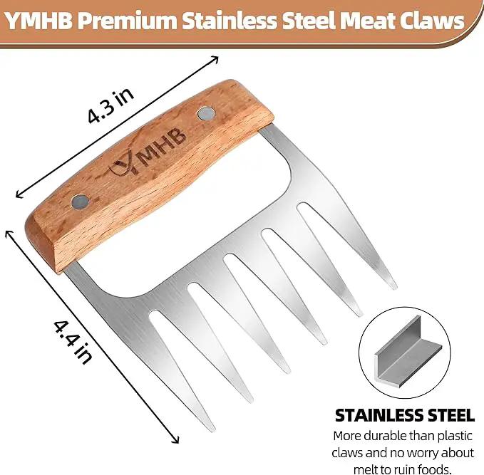 Metal Meat Shredder Claws - BBQ Grilling Gifts for Men & Women, Shredding Claws for Pulled Pork - Christmas Gifts for Dad, Father, Husband by GreenHaven Gardens