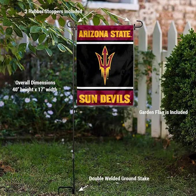 College Flags & Banners Co. Arizona State Sun Devils Garden Flag with Stand Holder by GreenHaven Gardens
