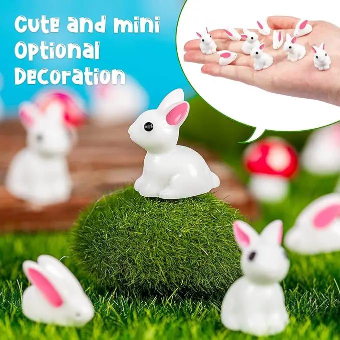 280Pcs Mini Bunny, Mini Resin Bunny Animals, Miniature Rabbit for Landscape Ornaments Miniature Garden Decor Potted Plant,Cake Topper Decoration by GreenHaven Gardens