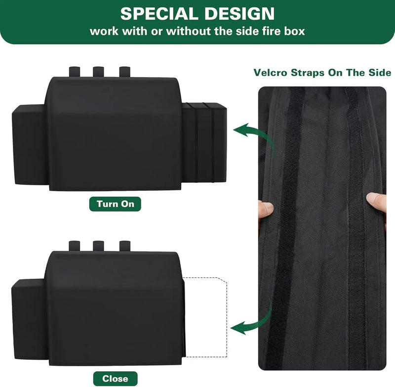 8080 Grill Cover Fits for Char-Griller Duo 5050 Double Play 5650 Charcoal Grill, Expandable Gas Grill Cover 600D Heavy Duty BBQ Cover Fits for Char-Griller 3-Burner Dual Fuel Outdoor Grill by GreenHaven Gardens