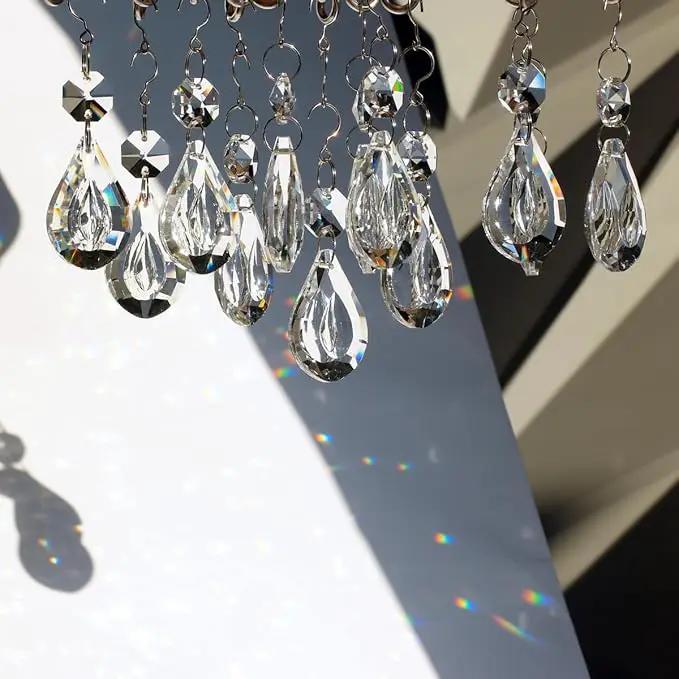 12pcs Crystal Suncatchers, Hanging Crystals Chandelier Prisms for Windows, Rainbow Maker Home Decoration by GreenHaven Gardens