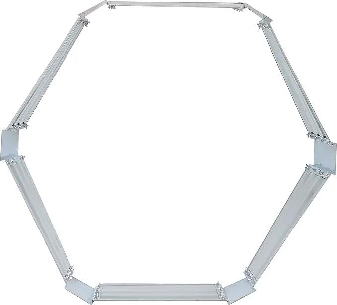 Sunnydaze 11.75" H Raised Metal Garden Bed - Galvanized Raised Garden Bed Outdoor for Vegetables and Flowers - Silver - Hexagon by GreenHaven Gardens