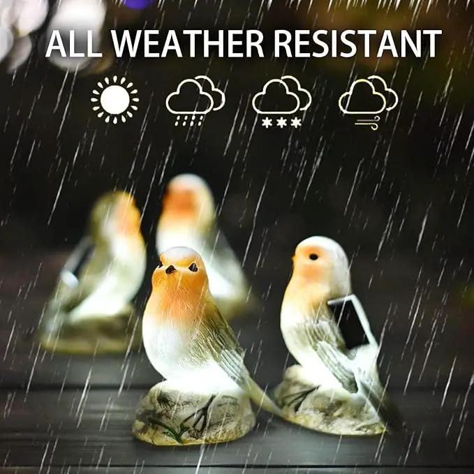 Solar Garden Outdoor Statues Bird Lights, Cute Birds Garden Decor for Outside, Christmas Birthday Gifts for Women Men or Daughter, Unique Housewarming Gifts and Yard Decoration by GreenHaven Gardens