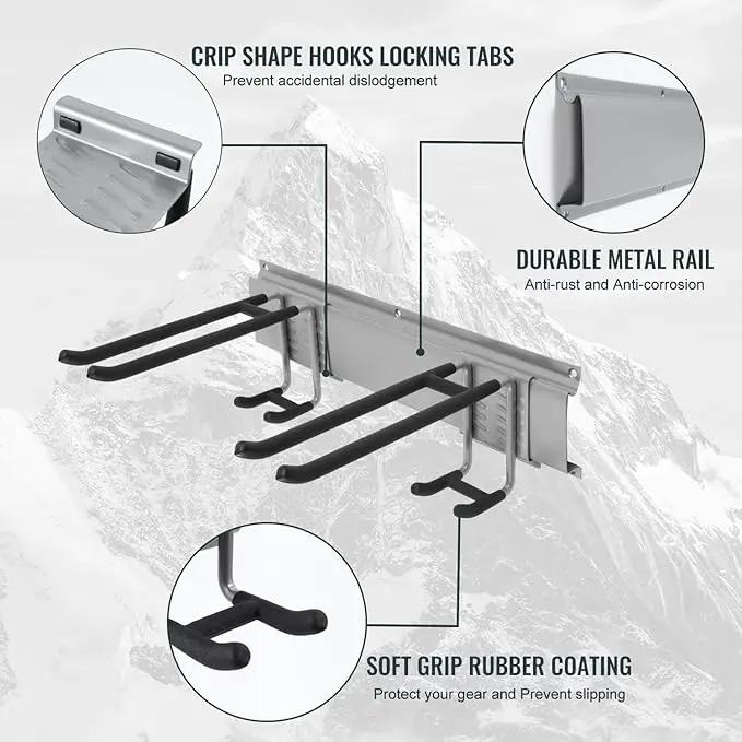 Wall Mount Tool Storage Rack, Heavy Duty Garage Organizer, Garden Hooks and Hangers, Hold Up to 350lbs Grey AK806 by GreenHaven Gardens