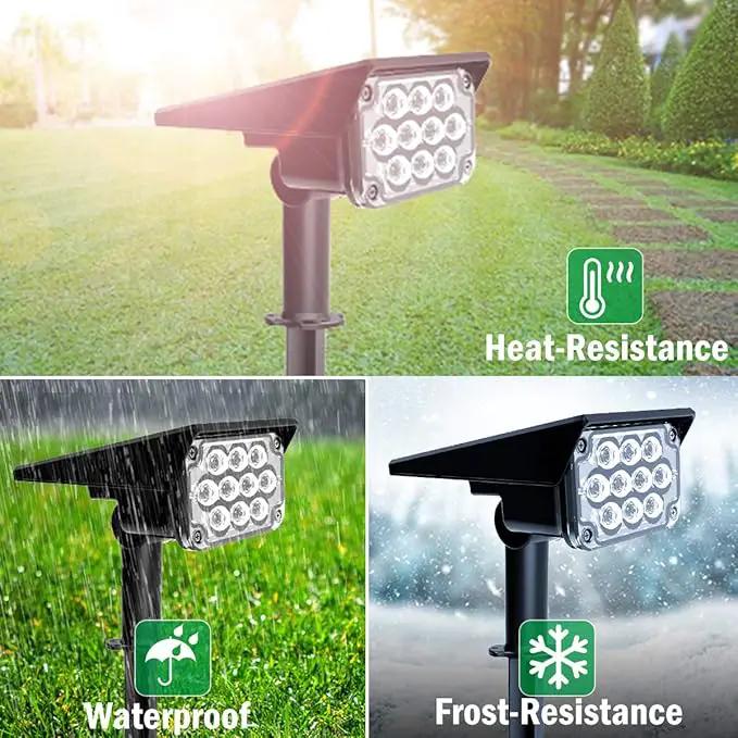 T-SUNUS Green Solar Spot Lights Outdoor Waterproof IP65, Landscape Spotlights 2 Modes Dusk to Dawn for Accent Uplighting Christmas Halloween St. Patrick's Day Tree Yard Statue Graveyard Driveway Flag by GreenHaven Gardens