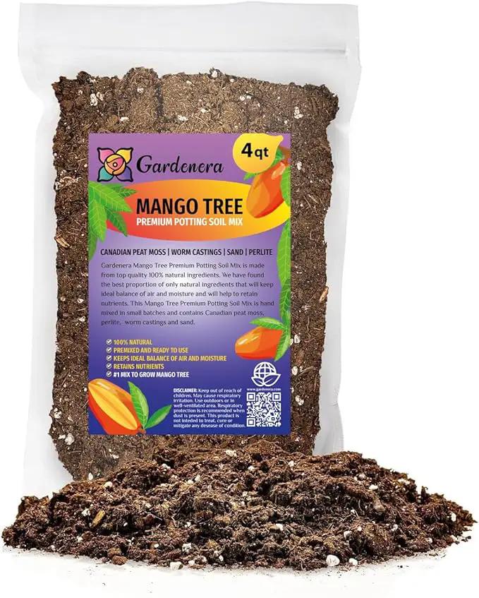 Mango Tree Potting Mix - Promote Strong Roots and Bountiful Yields with Our Premium Blend - 4 Quart by GreenHaven Gardens