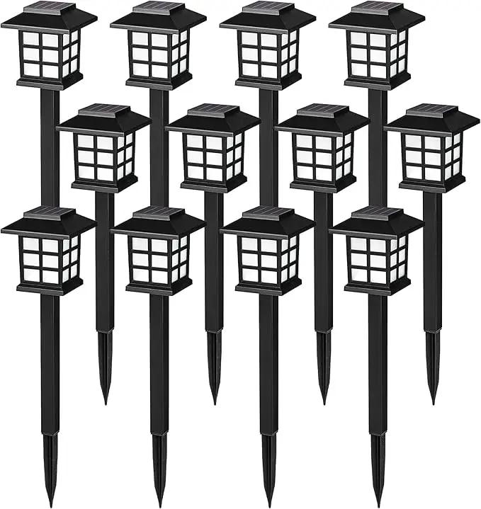 SOLPEX Solar Outdoor Lights,12 Pack Solar Path Lights, Solar Walkway Lights Outdoor, Solar Garden Lights, Solar Pathway Lights Outdoor Waterproof for Garden, Yard, Landscape and Driveway(Warm White) by GreenHaven Gardens