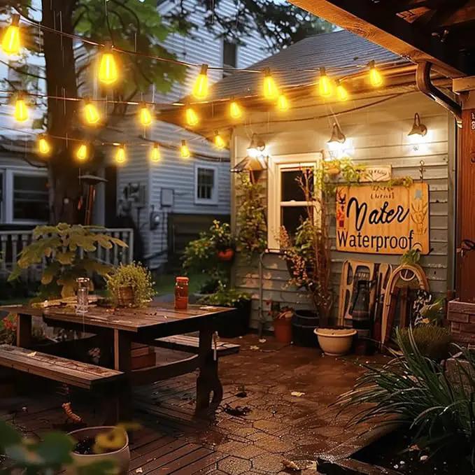 150FT Outdoor String Lights with Remote, Garden Patio Decor with 2500K Warm White, 75+3 LED Edison Bulbs, Support Timer Dimmable Waterproof Shatterproof for Yard Outside Porch Deck Backyard by GreenHaven Gardens
